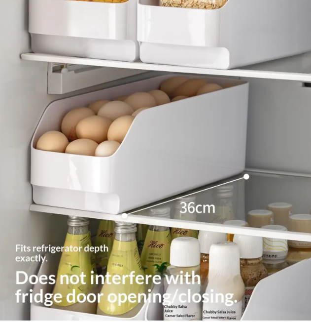 صندوق تخزين مستطيل الشكل من البلاستيك