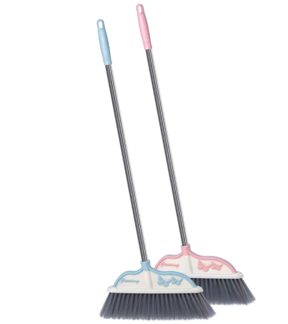 مكنسة أرضية بعصا من الفولاذ المقاوم للصدأ