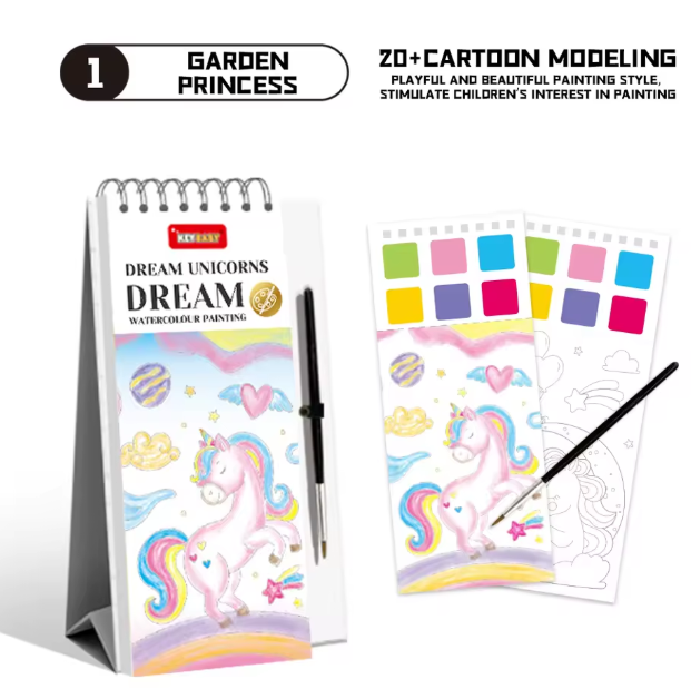 كتاب تلوين بتصميم أميرات، يعتمد على التلوين