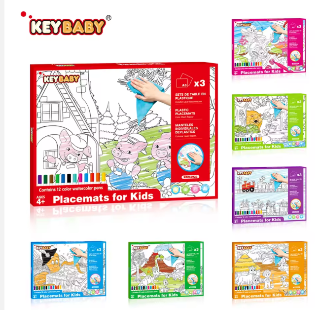 Drawing Coloring Mat Baby Painting Placemat